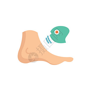 卡通脚平面图标鱼 spa 脚 ico设计图片