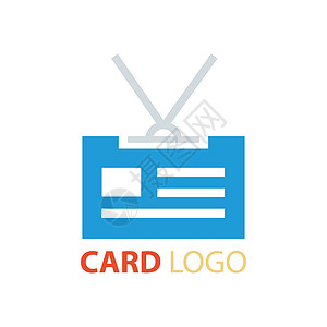 蓝色颜色的卡片设计标志商业男人化身资格工人执照标识会员信用帐户背景图片