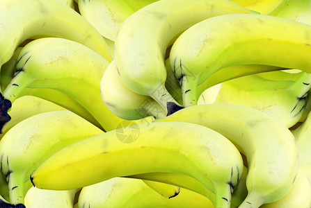 有机香蕉黄色热带农业水平种植园手掌食物棕榈背景图片