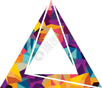 三角形主题标志标识创造力公司插图技术金字塔身份背景图片