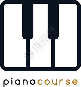 钢琴音符课程课程标志标识背景图片