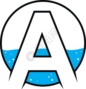 首字母水液体主题标志类型标志模板液体标识白色体重品牌气泡公司黑色背景图片