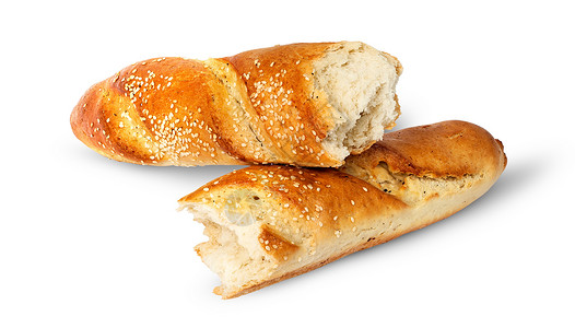 两块法式面包条横环背景图片