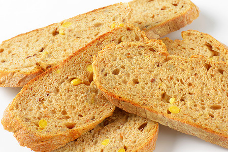 切片整个谷物面包食物种子背景图片