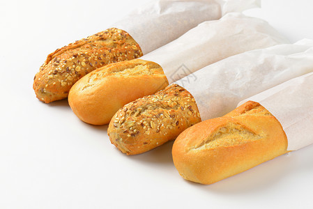 白的 全麦的面包条食物面包硬皮背景图片