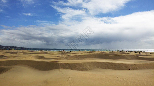 沙丘鲁斯大加那利岛海滩沙地景观高清图片