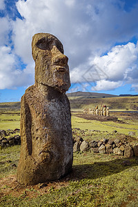 复活岛石像拉帕努伊自然高清图片