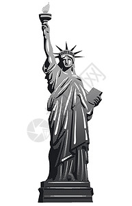 自由的神像旅游黑色纪念碑蚀刻建筑雕塑雕像地标建筑学国家背景图片