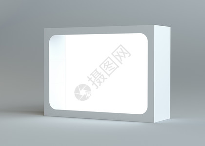 框景一个现实的白色空包装纸板框销售3d纸盒软件小样公司消费者包装推介会品牌背景