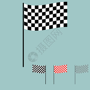 赛车旗黑白颜色背景图片
