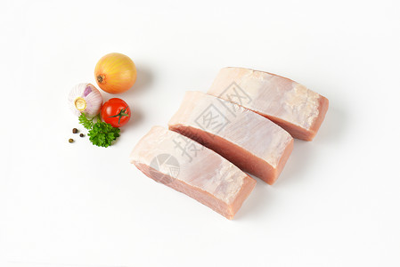 原生猪肉肠腰部猪肉食物高架倾斜背景图片