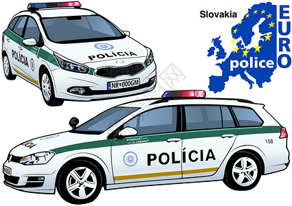 斯洛伐克警车背景图片