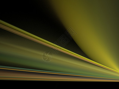 3D 以一束黄绿色射线的形式 用抽象的分形背景图片