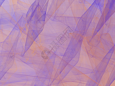 3D 以紫色抽象分形与美丽的波浪相交接渲染线条背景图片