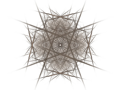 具有灰色花纹的抽象分形单元样本渲染插图白色星星背景图片