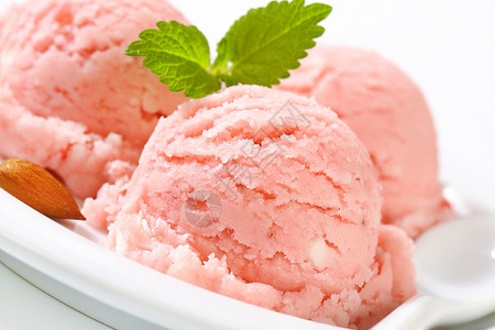红醋栗草莓冰淇淋覆盆子食物盘子水果味粉色甜点醋栗背景