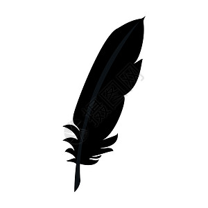 黑色羽毛雨滴设计图片
