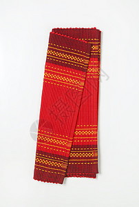 红棉牛肋骨床地垫棉布织物桌布餐垫高架台垫编织纺织品折叠背景图片