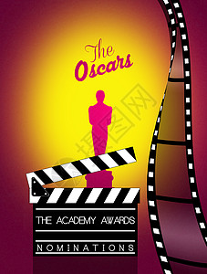 奥斯卡提名红地毯塑像演员快乐电影线圈报酬插图颁奖背景图片