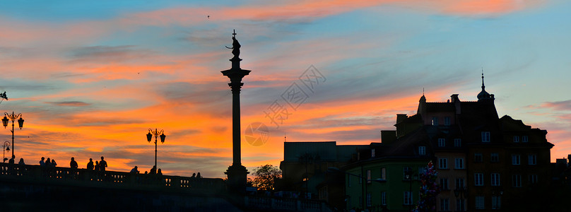 旧城日落背景图片