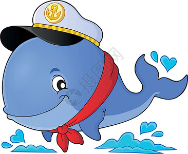 赛船鲸鱼主题图1插画