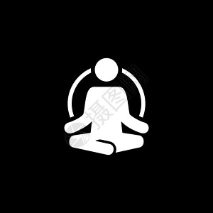 瑜伽健身图标 平面设计男人用户体验数字运动闲暇姿势咒语身体界面背景图片