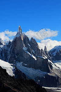 Cerro Torre山 阿根廷洛斯格拉西亚雷斯国家公园公园冰川首脑登山者阳光岩石旅行荒野穿越远足国家的高清图片素材