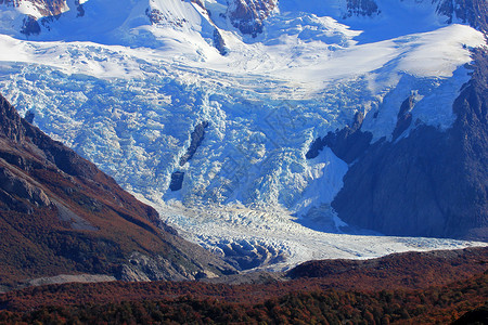 Torre冰川 特写阿根廷巴塔哥尼亚国家公园登山旅行全景冰山假期岩石顶峰国家登山者首脑融化高清图片素材