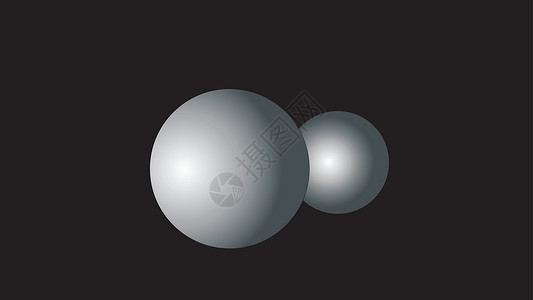 银色的大球和小球背景图片