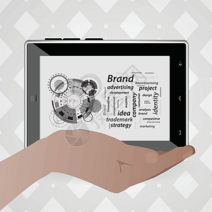 Brand 概念 灰色背景的登记互联网屏幕品牌战略网络电脑组织产品人士创新设计图片