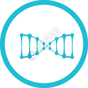 Dna 蓝色圆形图标科学基因组染色体螺旋生物生活遗传基因密码核酸背景图片