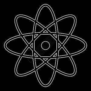 Atom 白色路径图标背景图片