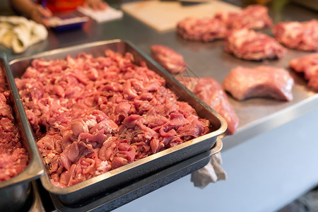 市场上的原生肉蛋白质高清图片素材
