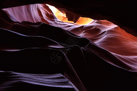 上方蚂蚁峡谷阴影岩石羚羊海浪黄色地质学红色条纹格式砂岩背景图片