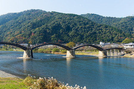 日本Wooden Arch桥背景图片
