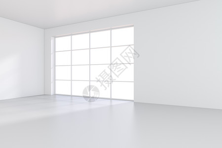 有窗户的大办公室 光线从窗户落到地板上  3D渲染天花板插图公寓3d绘画创造力推介会地面木板框架背景图片