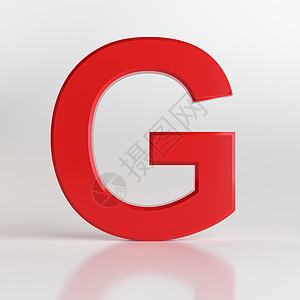 标题图素材红字  3D插画红色反射创造力艺术字母3d标题技术塑料渲染背景
