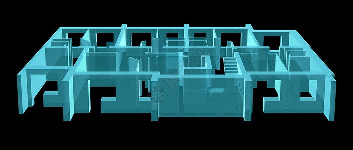楼层图X光 公寓楼模模范楼层建筑学设计师建造建筑绘画工程渲染x射线3d房子背景