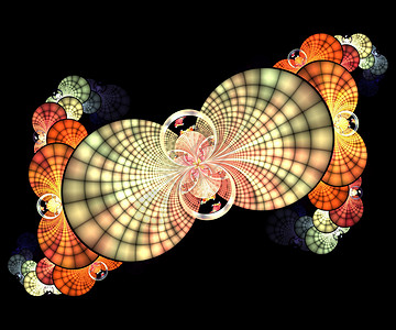 计算机生成的折形艺术作品马赛克创造力万花筒黑色插图艺术品装饰品阴影背景图片