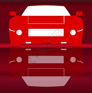 热车运动反射速度插图绘画艺术品红色艺术汽车背景图片