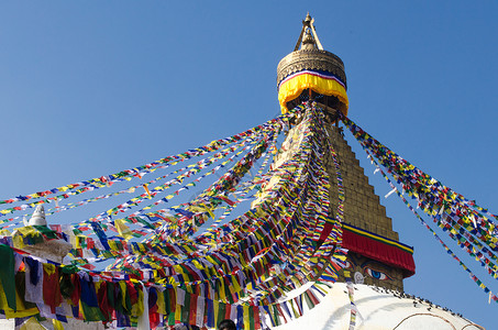 尼泊尔加德满都的祷告佛塔寺庙旅游经幡宗教世界遗产剪影眼睛背景图片