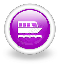 图标 按钮 象形图船巡航娱乐纽扣游览河流门票指示牌宪章观光文字插图背景图片