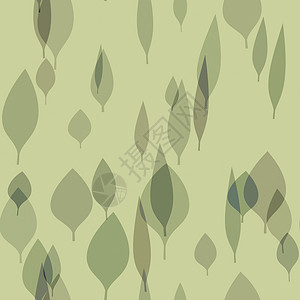 无缝的时髦叶叶背景叶子绿色艺术插图背景图片