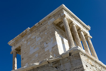 雅典那尼基之神庙寺庙文化天空纪念碑地标考古学旅游旅行大理石文明背景图片