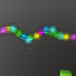 轨迹设计素材矢量魔法发光漩涡轨迹透明光效果 明亮的波浪元素为您的设计运动曲线技术踪迹海浪力量奢华飞行夜生活彩虹设计图片