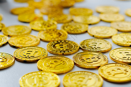 金比特币硬币虚拟点对点商业现金矿业互联网金融数字付款货币背景图片