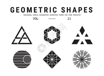 通用几何形状系列作品海报材料商业圆圈黑色三角形宇宙按钮标题背景图片
