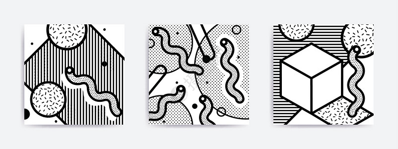 多彩波普艺术系列流行音乐圆圈包装潮人材料网络传单插图艺术小册子背景图片