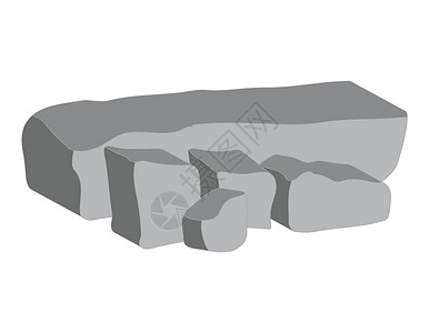 石堆矢量符号图标设计巨石矿物建造横幅地质学团体卡片灰色标识卡通片背景图片