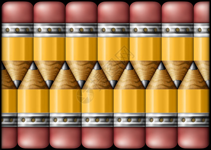 笔式模式书写绘图橡皮办公用品工具素描用品黄色教育学习背景图片